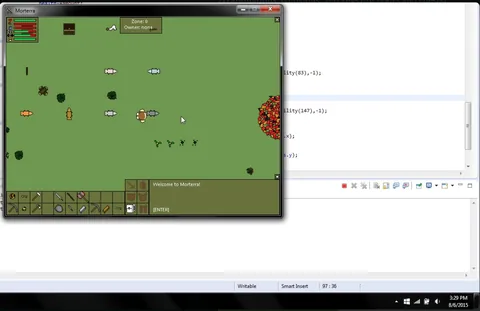 The August 2015 Java build: trees, animals, an inventory bar and chat