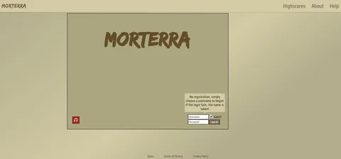 The 2017 website and login screen