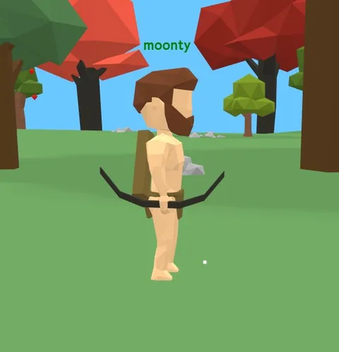 The 2020 player model with a bow