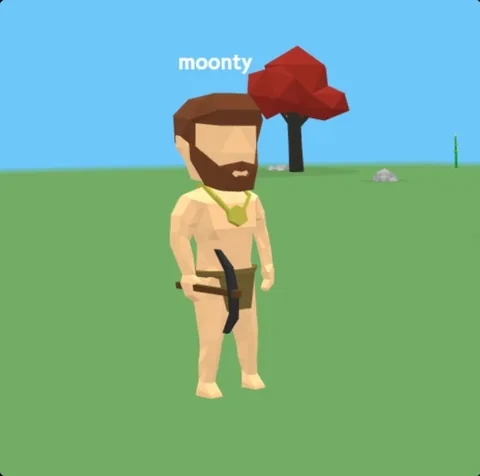 A player with a necklace and a crossbow